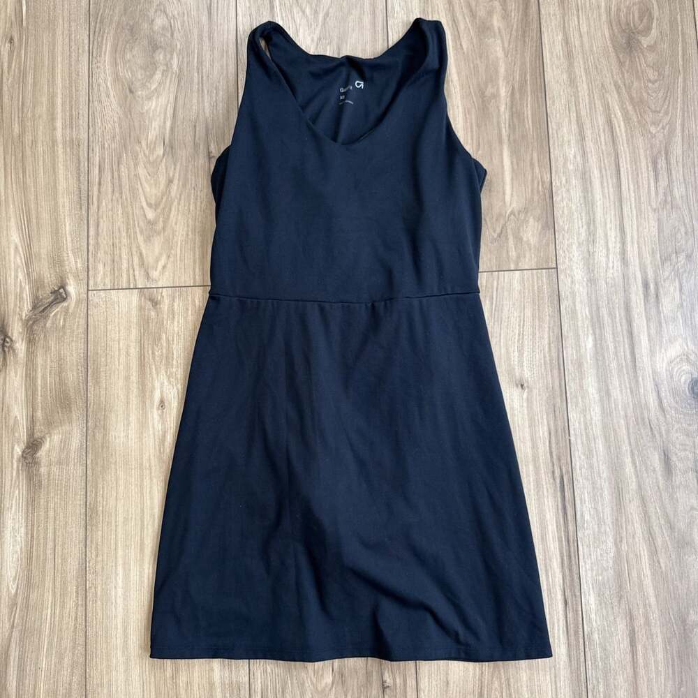 GapFit Active Tank Dress Womens Sz XS Built In Support Bra & Shorts Tennis Black